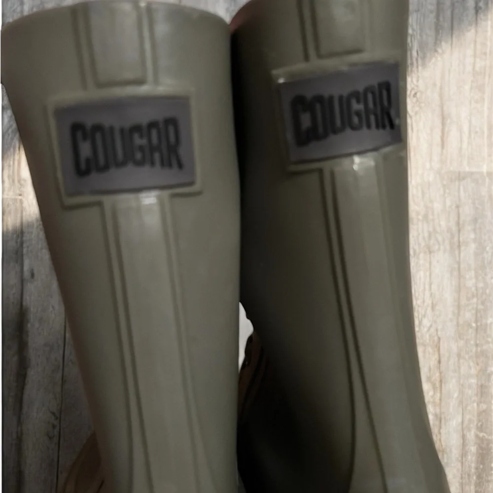 LIKE NEW COUGAR Women's Sage Green Rain Boots - Picture 4 of 8